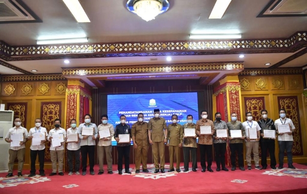 PT PIM Lakukan Penandatanganan Rencana Kerja (Renja) TJSLP Tahun 2022 dengan Pemerintah Aceh